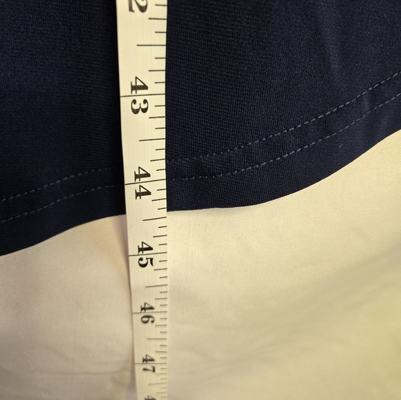 Sam Edelman Cowl Neck Ruched Jersey Midi Dress | Size LARGE Navy Blue - Picture 6 of 15